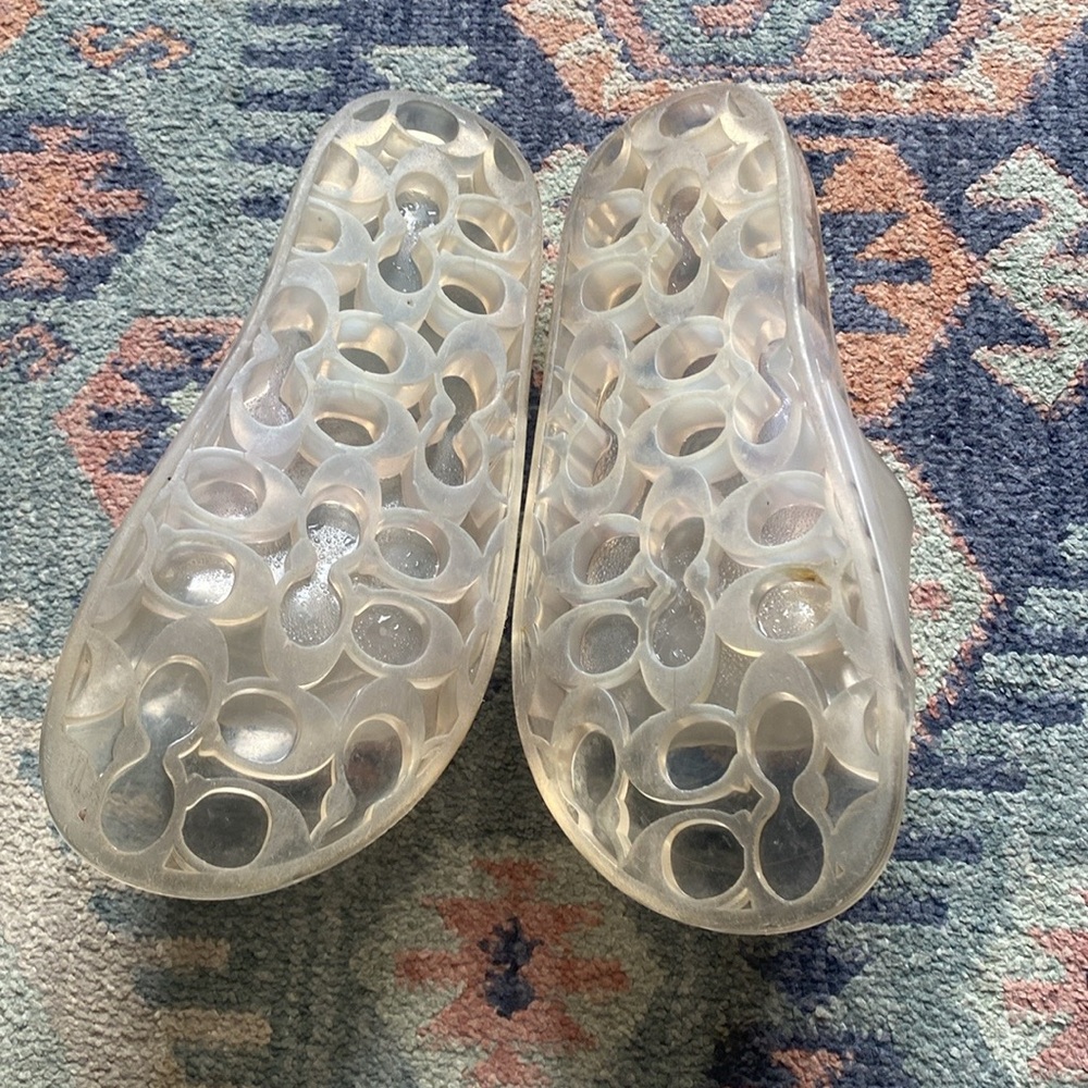 Coach Translucent Clear Logo Slide Sandals - Picture 3 of 5